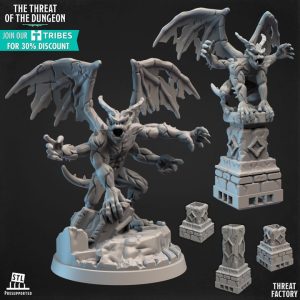 Gargouille géante (statue & animé)