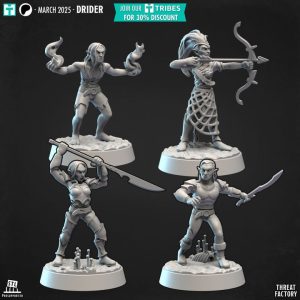 Lot de 4 guerriers Drow (modulaire)