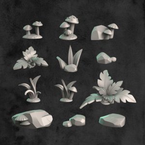 Décors de marais pour socles