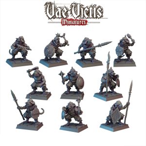 10 figurines préconstruites de rats d'égouts