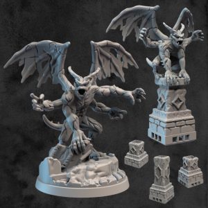 Gargouille géante (statue & animé)