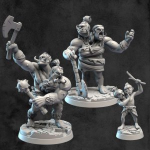 Lot famille Ettin (3 figurines)
