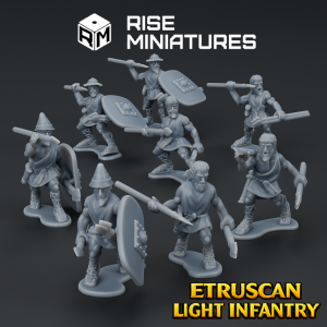Rise Miniatures - Rise of Ancient Wars - Pack Etrusque - Infanterie légère avec javelot