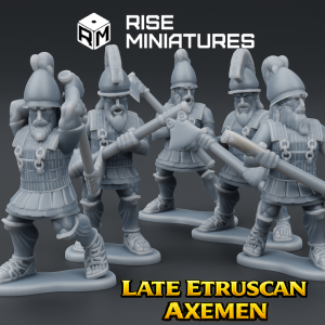 Rise Miniatures - Rise of Ancient Wars - Pack Etrusque Tardif - Porteurs de hache à deux mains