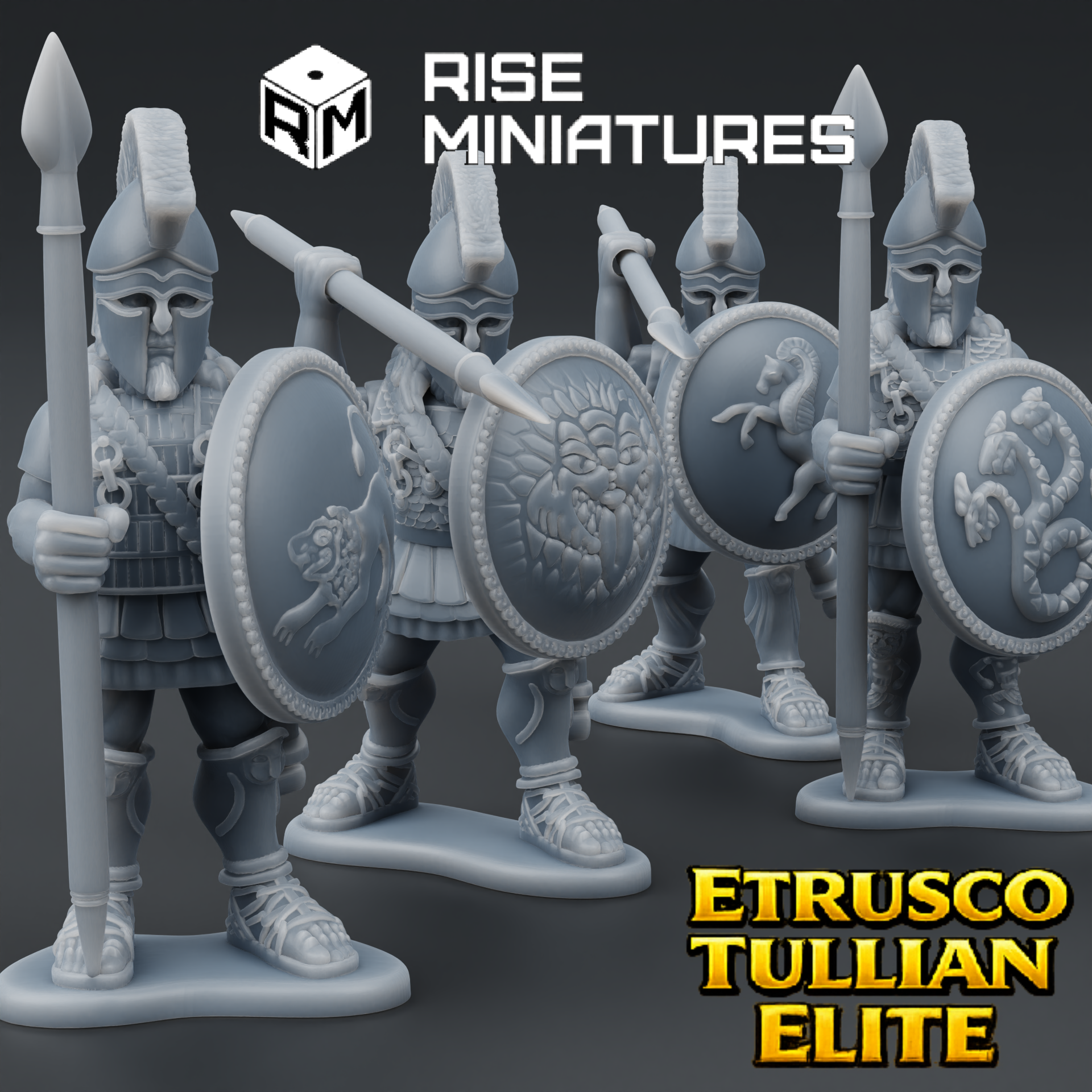 Rise Miniatures - Rise of Ancient Wars - Hoplites Etrusques Anciens (Étrusco-Tulliens) d'Elite