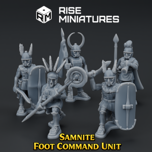 Rise Miniatures - Rise of Ancient Wars - Pack Samnite - Unité de Commandement à Pied