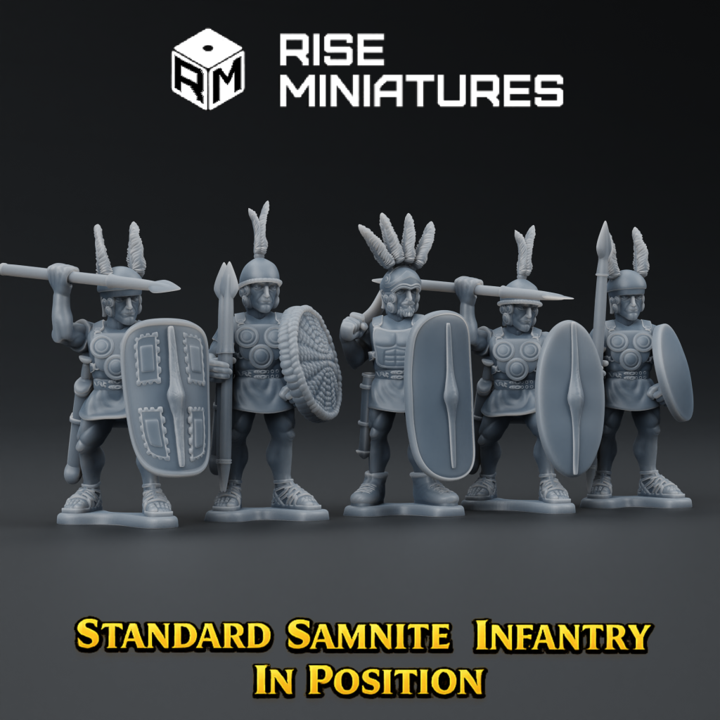 Rise Miniatures - Rise of Ancient Wars - Pack Samnite - Infanterie Samnite Standard en attente