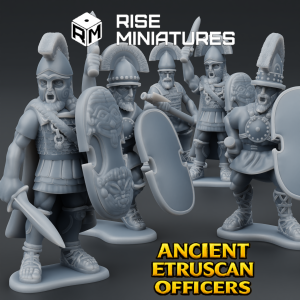 Rise Miniatures - Rise of Ancient Wars - Pack Etrusque Ancien - Officiers à pied