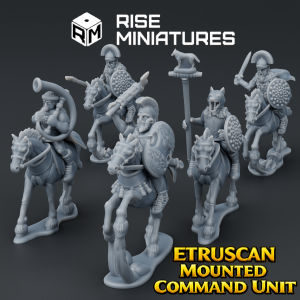 Rise Miniatures - Rise of Ancient Wars - Pack Etrusque - Unité de Commandement montée