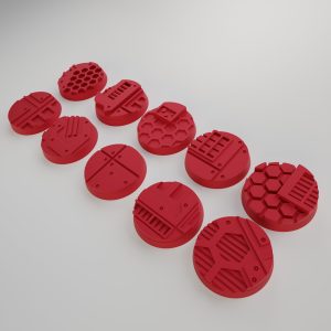 Set de 10 socles industriels 25mm