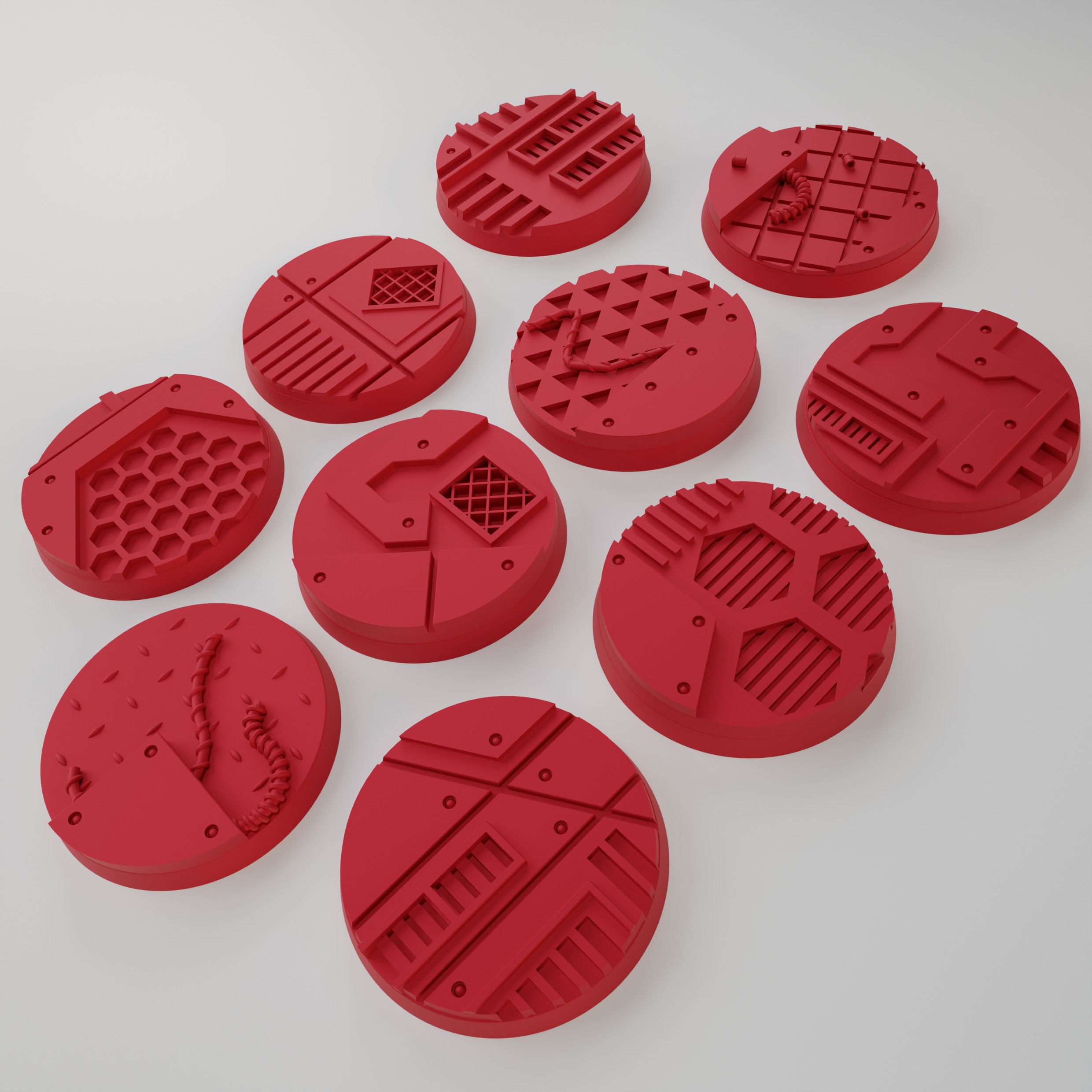 Set A de 10 socles industriels 32mm