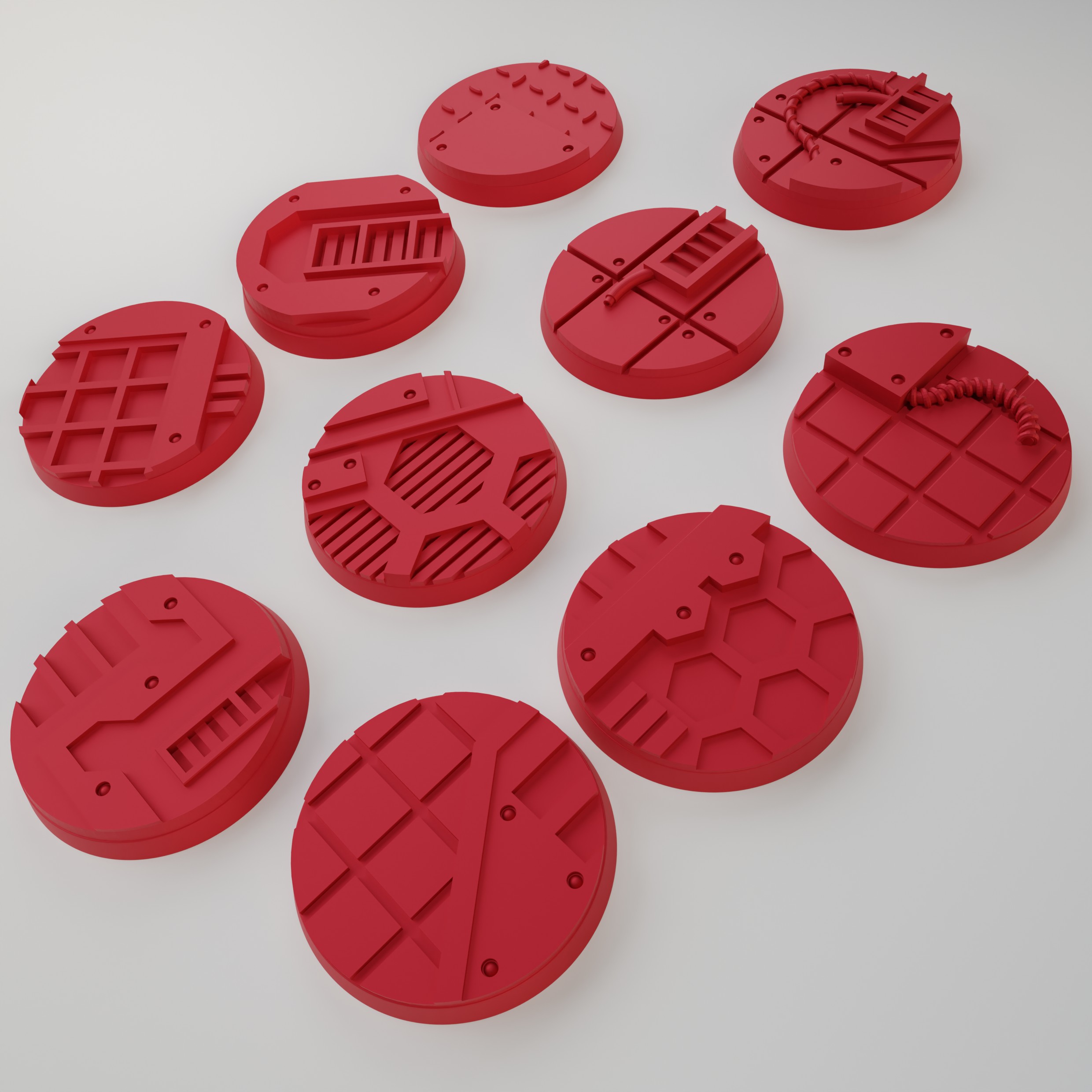 Set B de 10 socles industriels 32mm