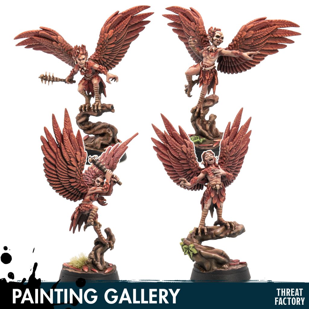 Lot de 4 harpies